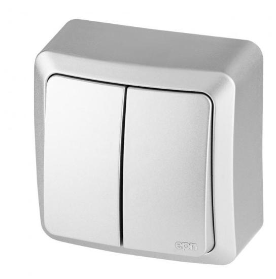 Berg Candle Switch N/T 10Ax Ip20 Silver 3711-06