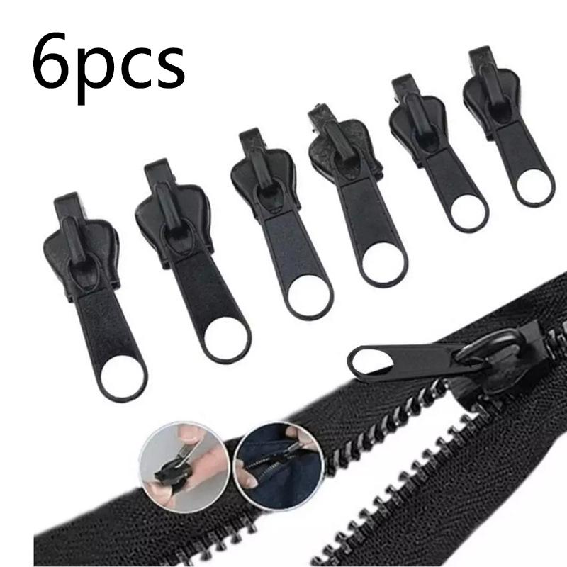 6pcs Instant Zipper Universal Instant Fix Zipper Repair Kit Replacement Zip Slider Teeth Rescue New Design for DIY Sew