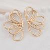 Abstract Hollow Butterfly Drop Earrings for Women Golden Metal Wings Flowers Shape Dangle Earrings Trendy Temperament Jewelry