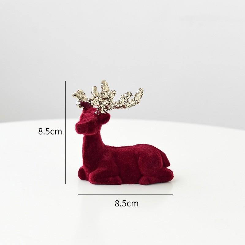 Tree Red Christmas Reindeer Decor Sparkling Figurines Holiday Hanging Ornament
