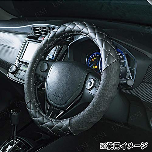 BONFORM Steering Cover Custom Quilt Light Truck Steering Cover S:36.5~37.9cm Black 6943-01BK