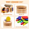 Montessori Wooden Toys Color Sorting Fine Motor Toys Shape Matching Sensory Toys Early Educational Puzzle Toys for Toddlers