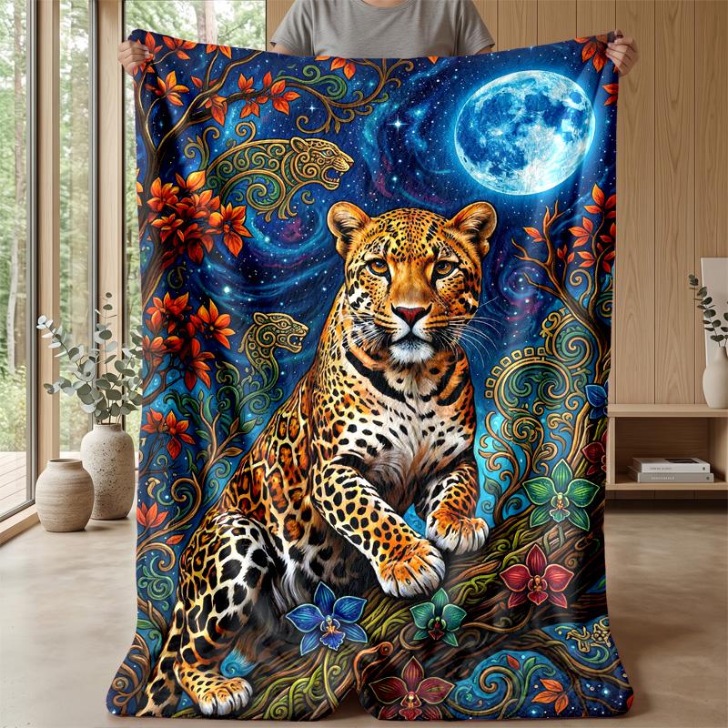 Lion s Majesty in Art Theme blanket Lightweight Warm Flannel Blanket Decorative Throw Blanket for Home Decoration