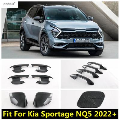 Rearview Mirror / Door Handle Bowl / Fuel Oil Tank Cover Trim For Kia Sportage NQ5 - 2025 Carbon Fiber Accessories Exterior