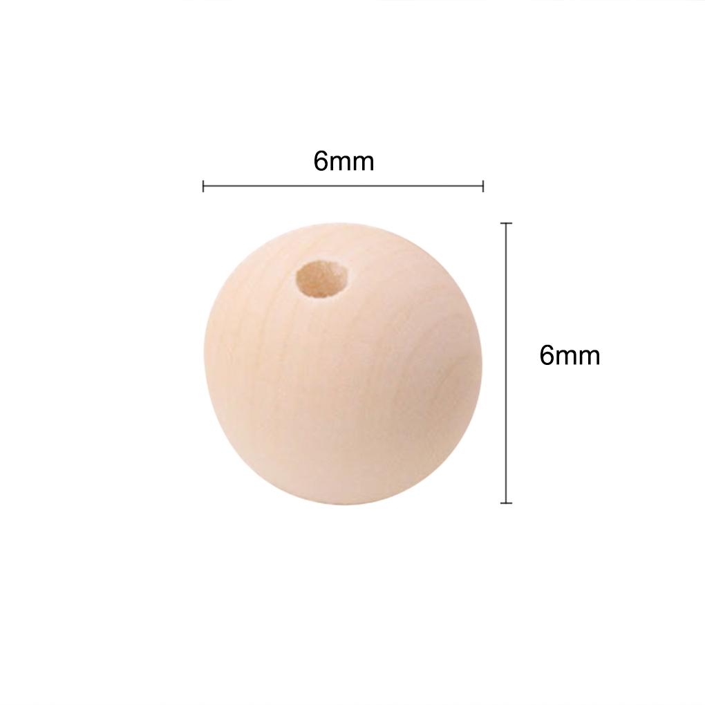 Plain Natural Unfinished Wooden Beads Choice of Size Jewellery, Dolls