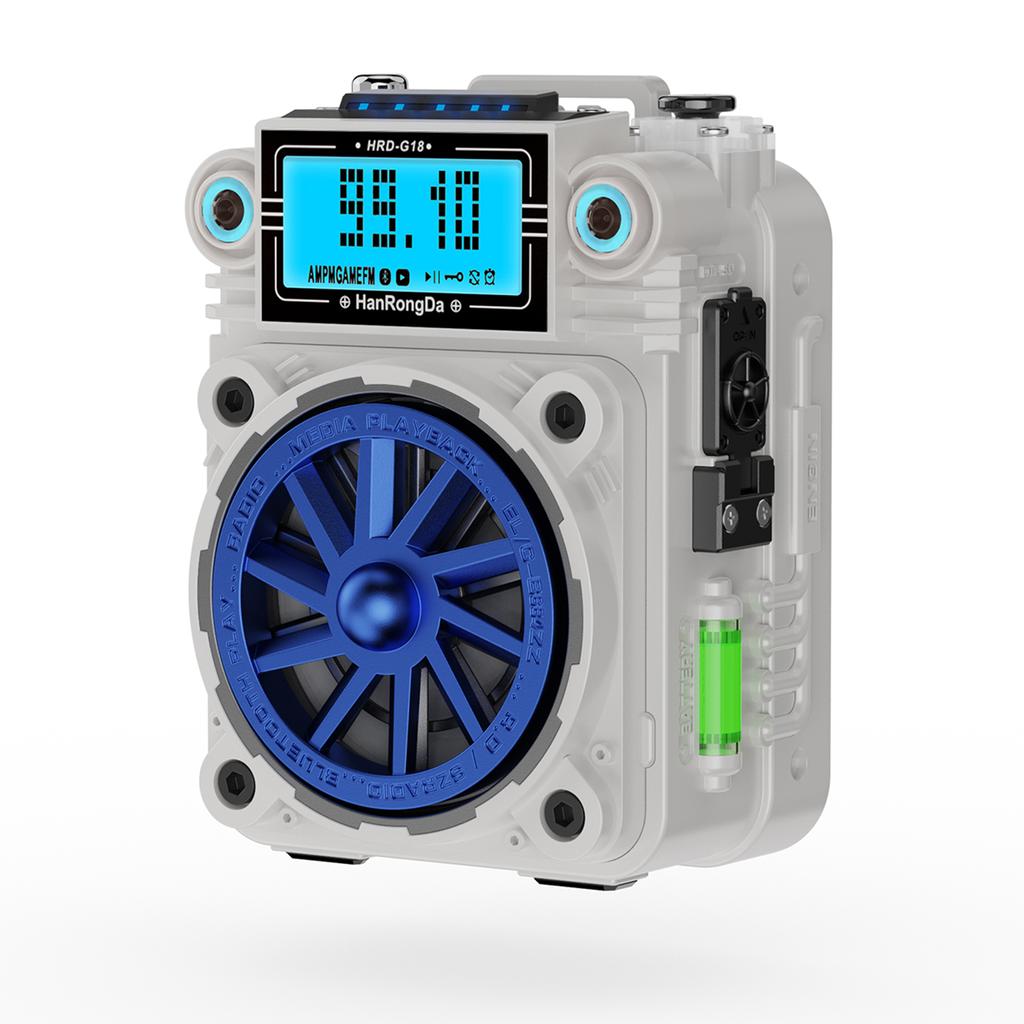HRDG18 Colorful Multi-functional BT Speaker with LED Colorful Lights 9 Levels Rotating Speed With