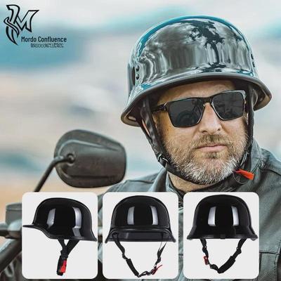 Retro přeshraniční motocyklová přilba: Lehká letní polopřilba pro muže i ženy.