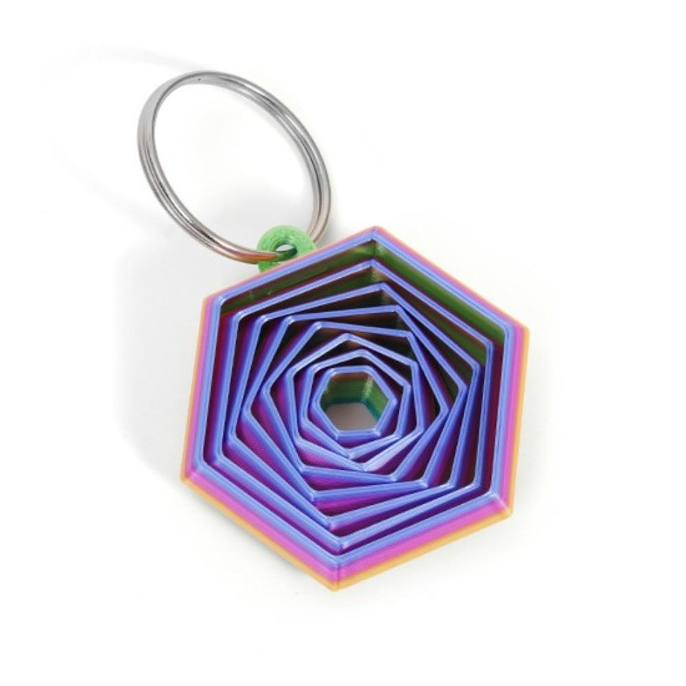 

Creative Fingertip Hexagon Toys Fractal Geometric Fidget Toy Funny 3D Printed Keychain Children Style 1