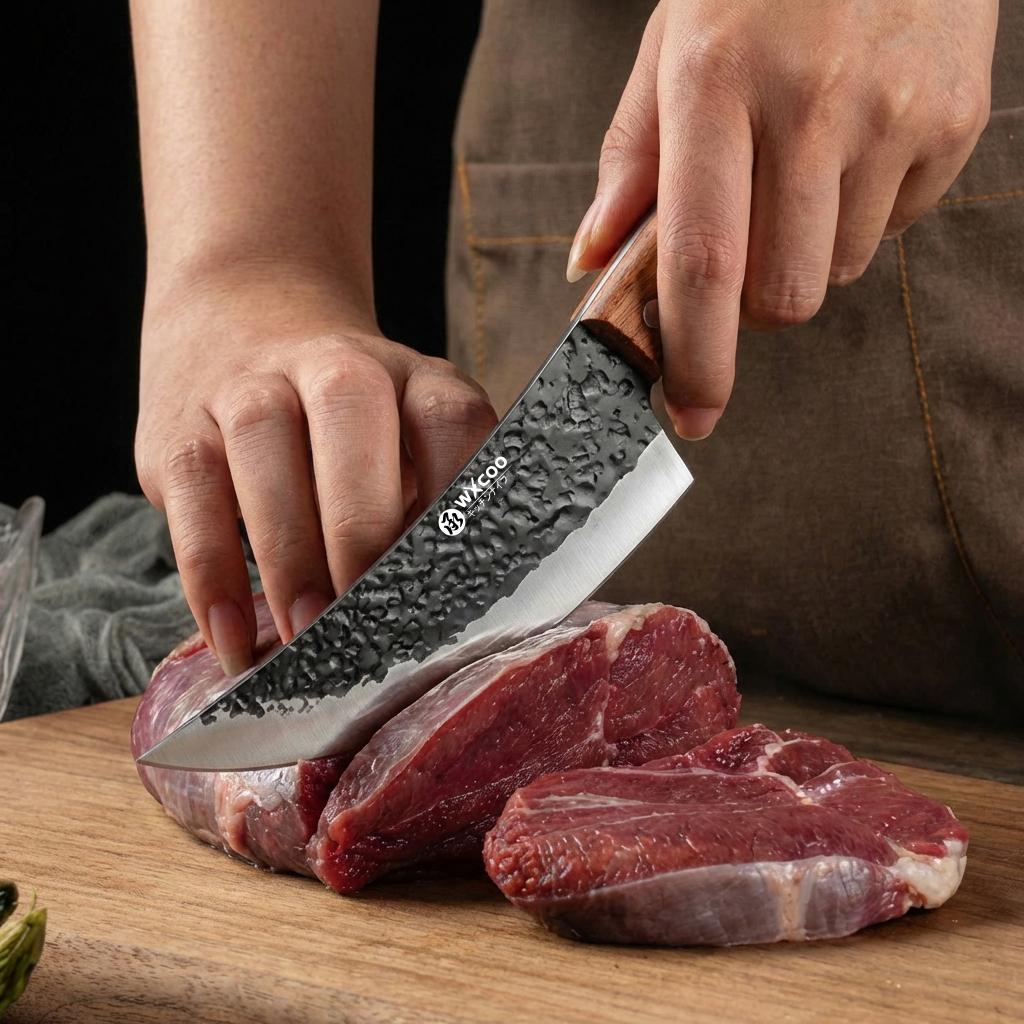 Forged Chef Knives Professional Kitchen Knife Wooden Handle Meat Cleaver Fruit Cutter Boning Knife Kitchen Supplies BBQ Cooking
