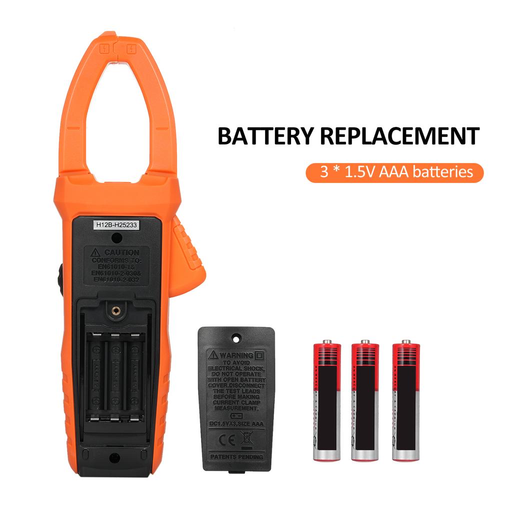 Digitales Zangenmessgerät, True RMS 6000 Zählwerte, digitales elektrisches Prüfgerät mit automatischer Bereichsmessung