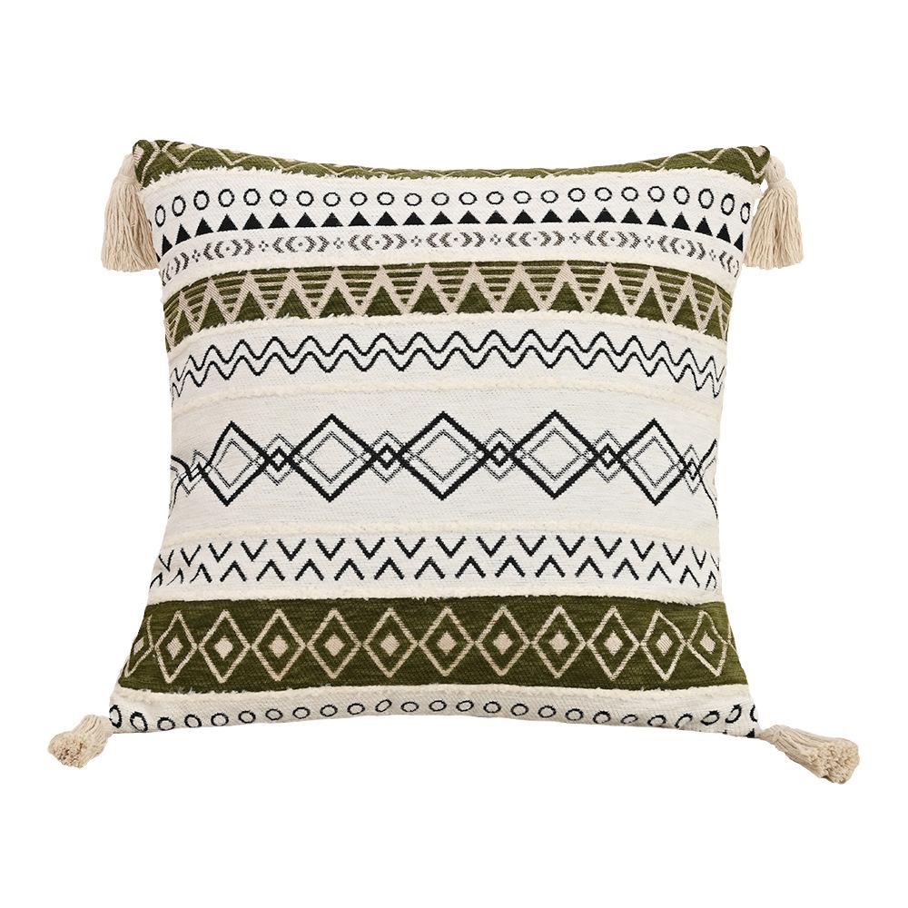 

45x45cm Geometric Chenille Jacquard Throw Pillowcase Cojines Ethnic-Style Sofa Cushion Covers Headboard Pillowcases Decor Home 45x45cm