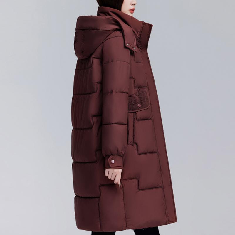 Móda Žena Zimní Dlouhé Kabáty s Kapucí Ležérní Volné Hrubé Teplé Parky Dámské Bundy