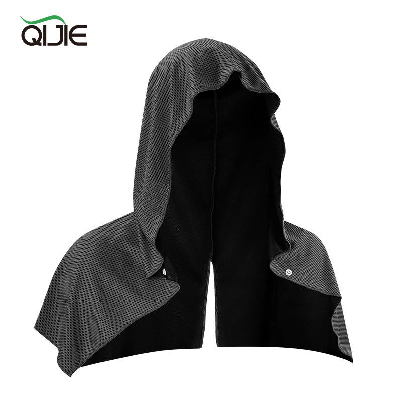Headband with hood, cooling towel, sun protection shawl, ice-cool towel, outdoor fitness sweat-absorbing quick-dry cooling towel