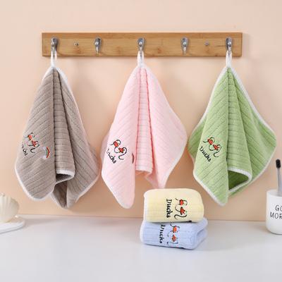 Niedliche Handtücher, Badezimmertücher mit Aufhängeschlaufe, Mikrofaser-Coral-Fleece, saugfähig für Küche, Badezimmer, Schlafzimmer