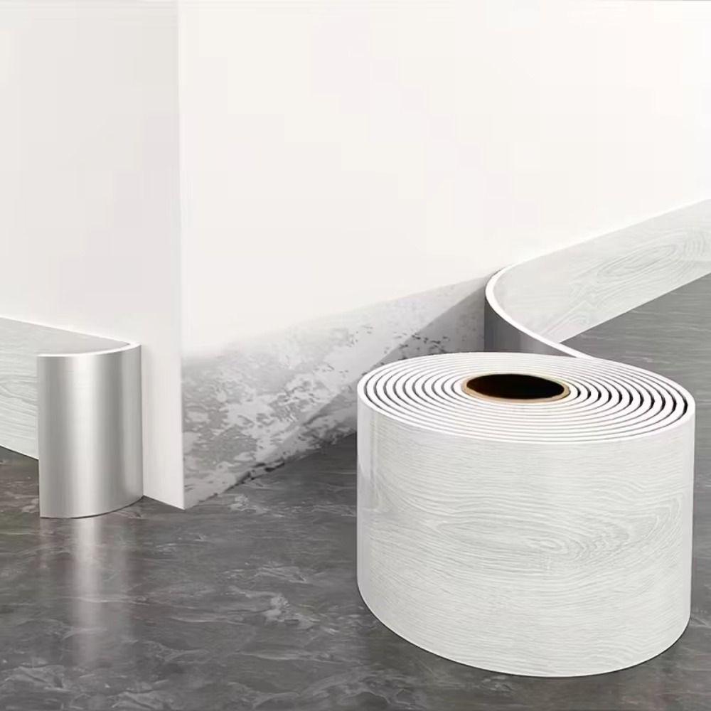 10cmx5m Self-Adhesive Skirting Board Waterproof Marble Wallpaper Sticker Stain-resistant Removable Background Wall Wallpaper