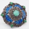 Used G627 British Vintage MIRACLE Miracle Brooch Natural Stone Style Design Costume Jewelry British Antique