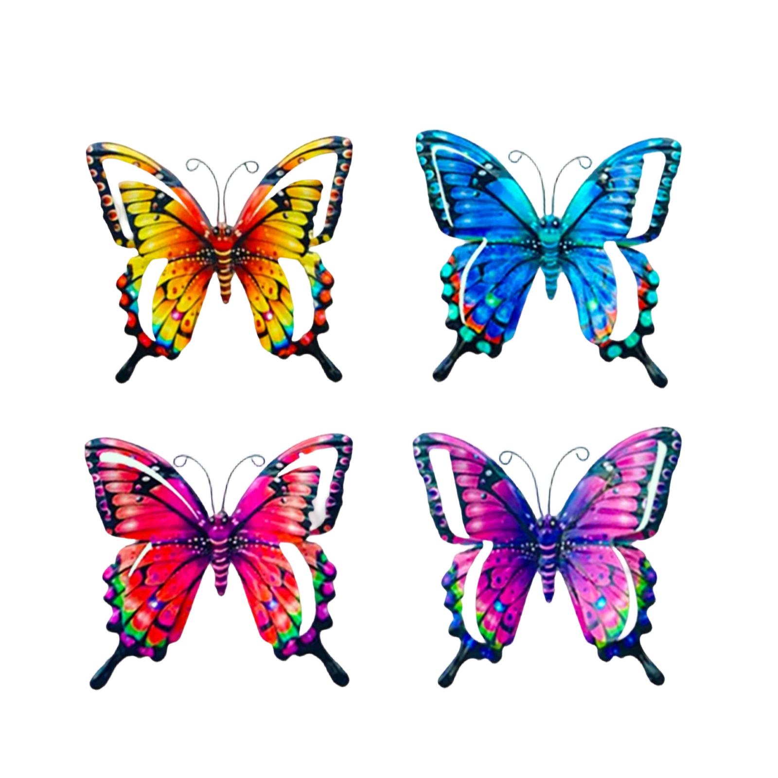 Набор из 4 цветных металлических настенных декоративных украшений