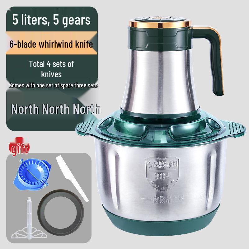 High-Power Multifunctional Meat Grinder & Food Processor - Stainless Steel Chopper & Mixer