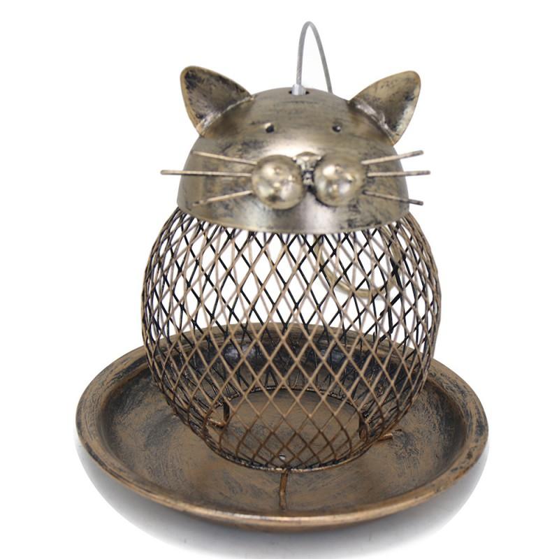 Outdoor Hanging Bird Feeder Garden Tree Mount Squirrel-Resistant Metal Hummingbird With Cups Lid