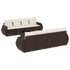 Vidaxl 9-Cz. Conjunto de Muebles de Jardín con Cojines, Marrón, Ratán Sintético