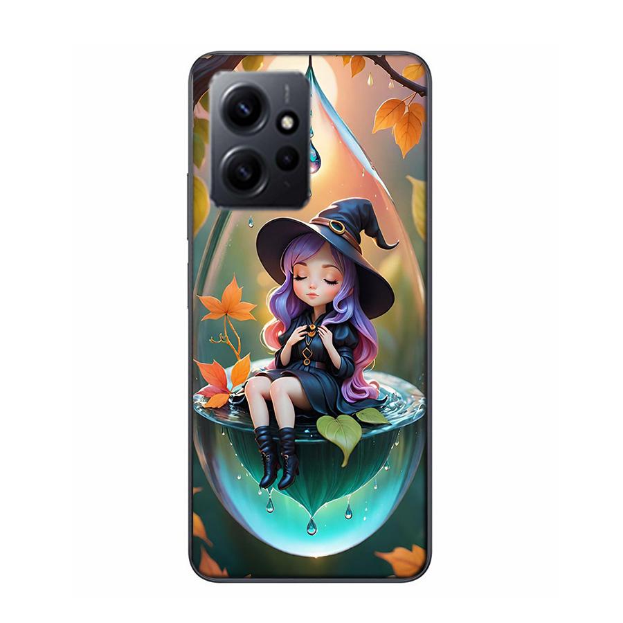 

The Ticking Little Witch and Little Dragon Baby Phone Case For Redmi Note 13 5G 14 Pro Plus Redmi 12 12C 13C 14C 10 10A 10C 9 9C Redmi Note 13 Pro 5G