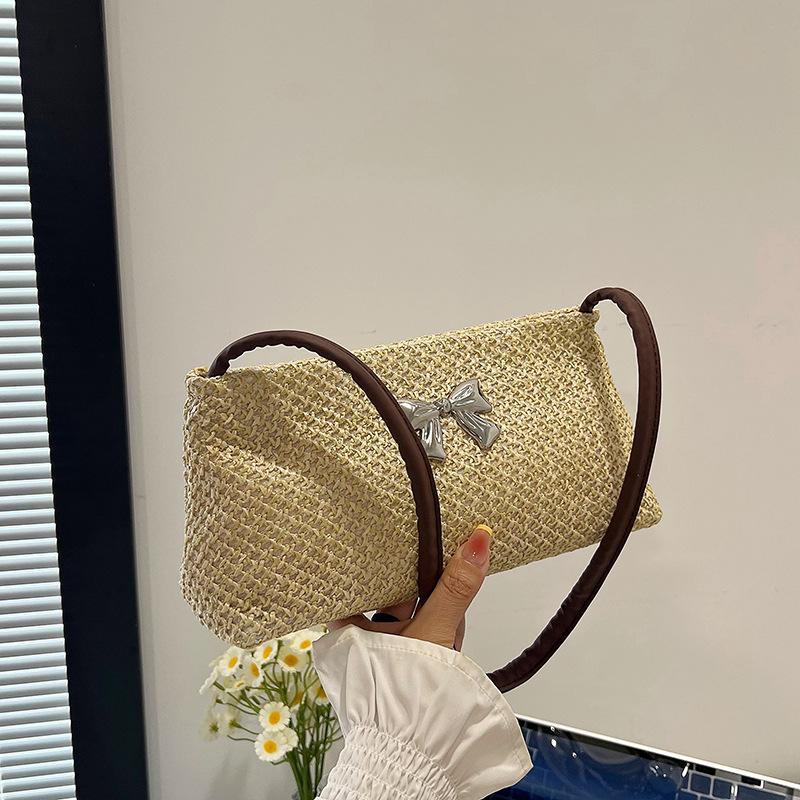 New Fashionable and Beautiful Single Shoulder Armpit Bag Women's Bow Niche Summer Popular Handbag