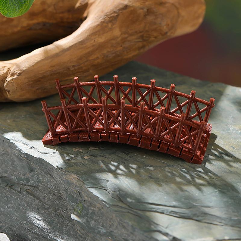 Čínský most Socha Model Starověké budovy Japonský pavilon Dekorace Miniaturní Zenová zahrada Akvárium Bonsajové ozdoby