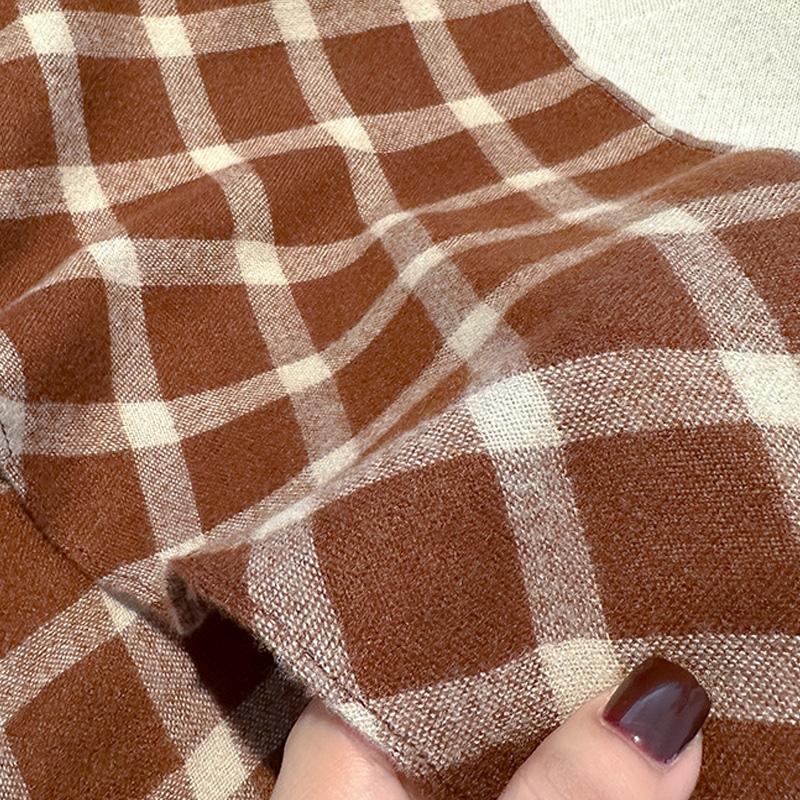 1Pc Acrylic cashmere-like Multi-functional Diamond Shaped Leisure Scarf Versatile Plaid Pattern Solid Color Shawl