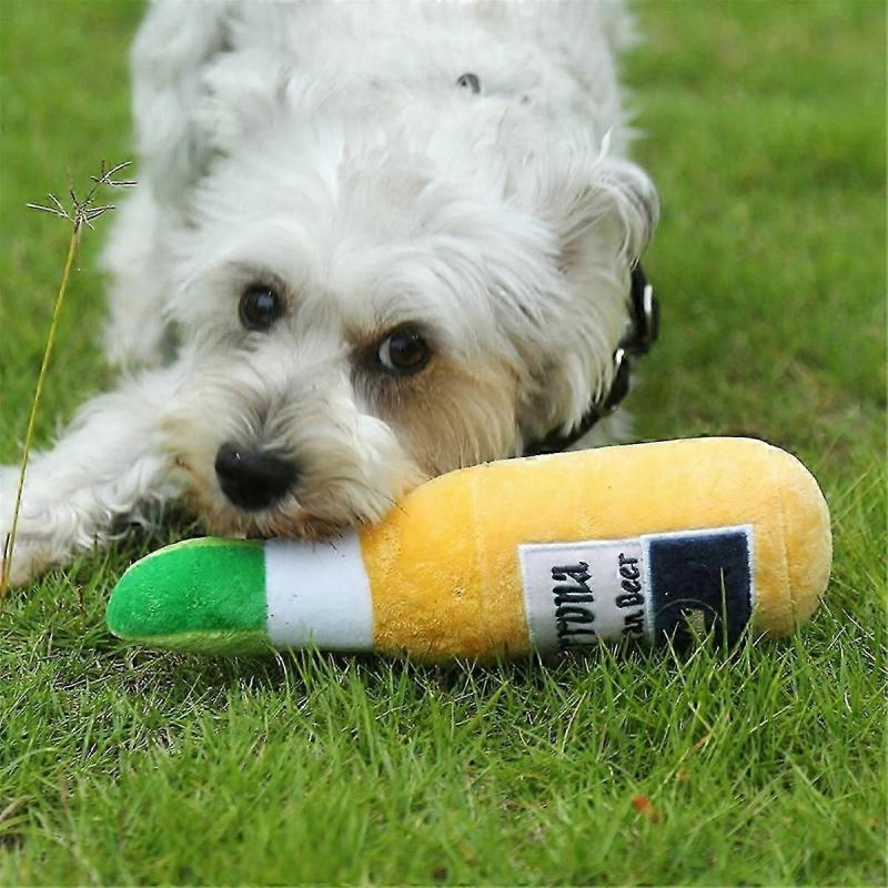 Hund Plüschtiere Haustier Quietschspielzeug Champagner Weinflasche Form Spielzeug Hund Beiß- Zähne Reinigen Kauspielzeug Interaktives Spielzeug,B