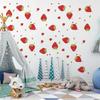 92pcs Strawberry Stickers Colorful Waterproof Wall Decals Wallpaper For Girls Boys Bedroom Nursery Wall Decor