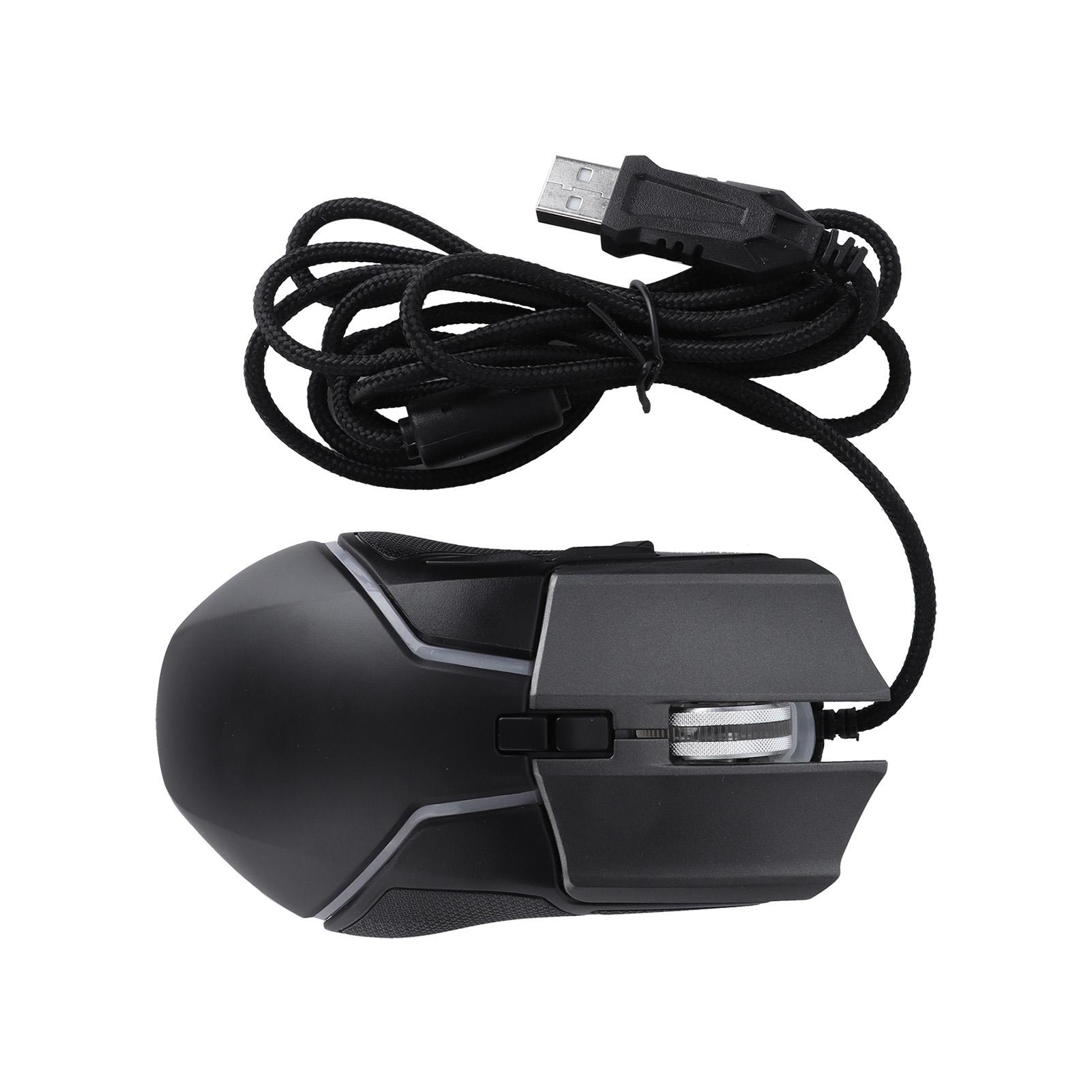 

Игровая мышь с регулируемым DPI, механическая, эргономичная, с RGB-подсветкой, проводная, для геймеров, для настольного ПК, ноутбука