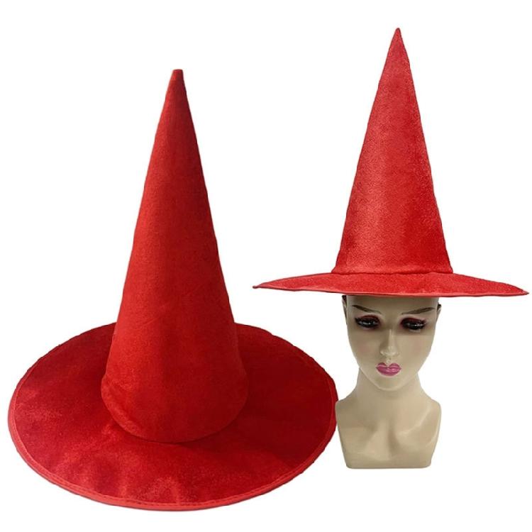 Halloween Wizard Hat Witch Costume Hat 39cm High Pointed Wizard Hat for Women Halloween Cosplay Parties