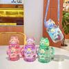 600ML With Strap Water Cup Leakproof Beverage Kettle Creative Kids Summer Water Bottle  School