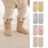 Cute Cartoon Bear Design Baby Socks Coral Velvet Warm Infants Stocking Thickened Socks for 0-5year Kids