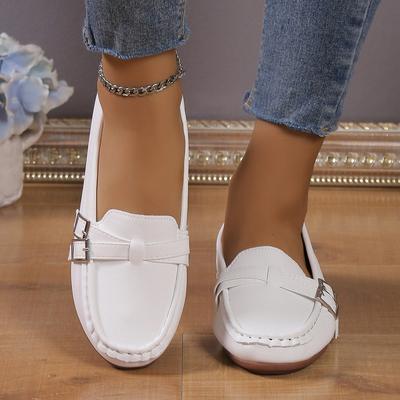 Damenschuhe 2024 Frühling neu Außenhandel große Größe Damen Doudou Schuhe flacher Boden runder Kopf lässige Damenschuhe