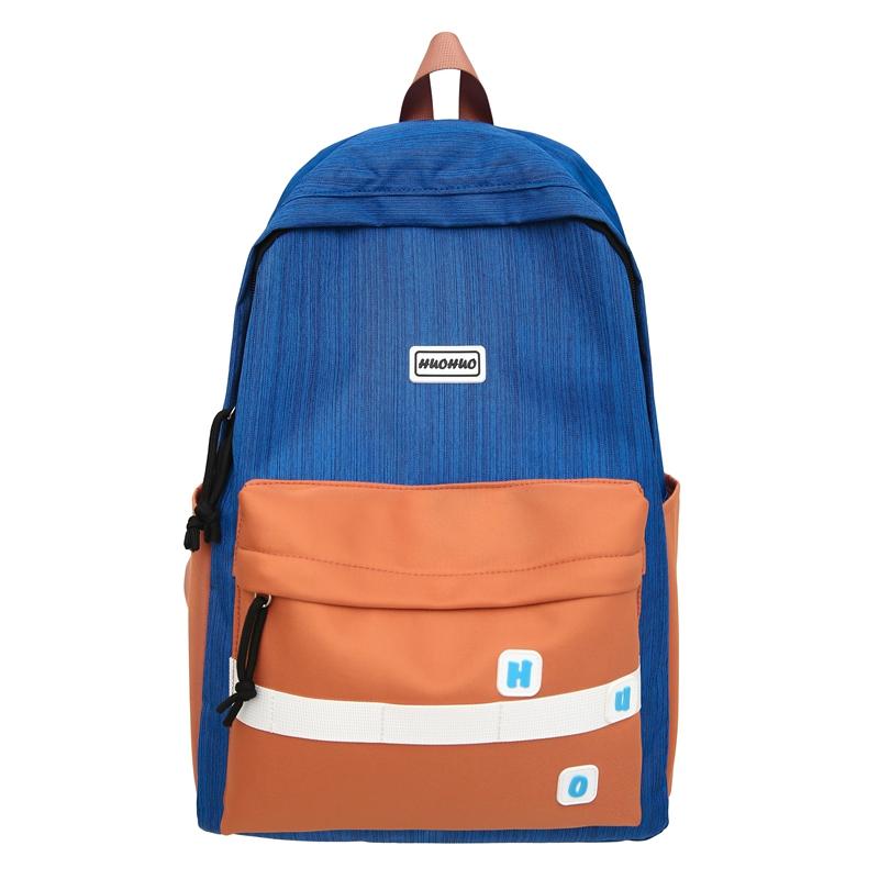 Large Capacity School Bag Color Block Multifunctional Travel Backpack Unisex Backpack