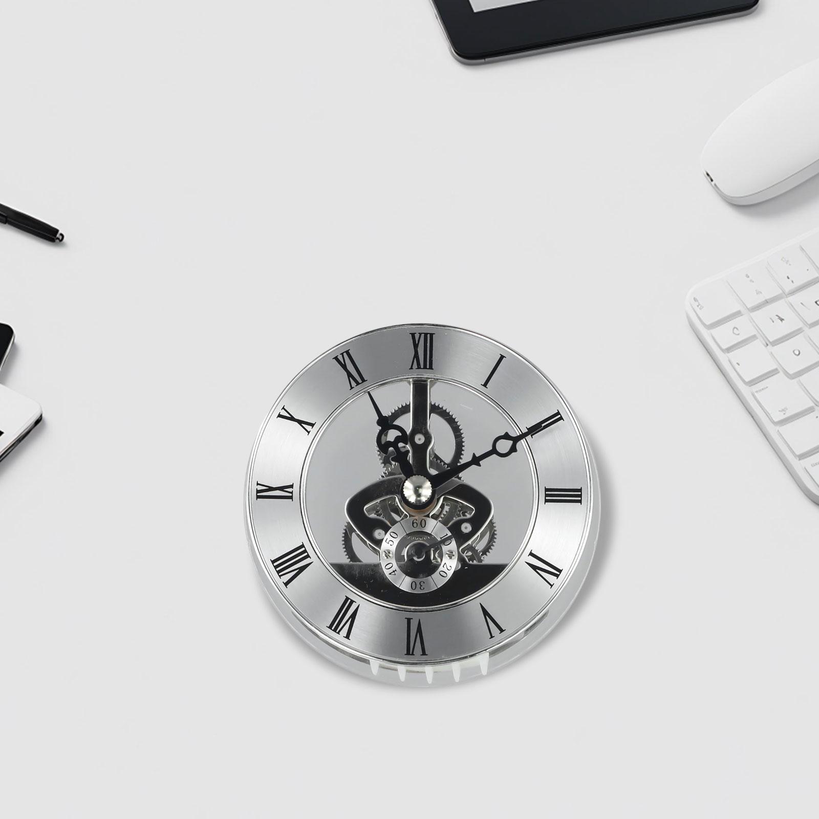 Replacement Clock Insert Thick 24mm Skeleton Clock Insert Clock Movement DIY Parts Diameter 86mm Moving Gear Clock oro