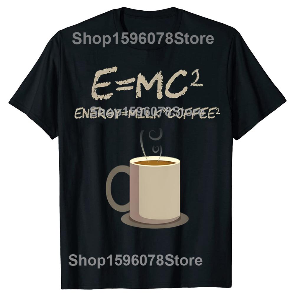 EMC2 Café Énergie Café au Lait Cadeau T-shirt Imprimé Personnalisé T-shirts Graphiques T-shirts Graphiques Camisas Streetwear