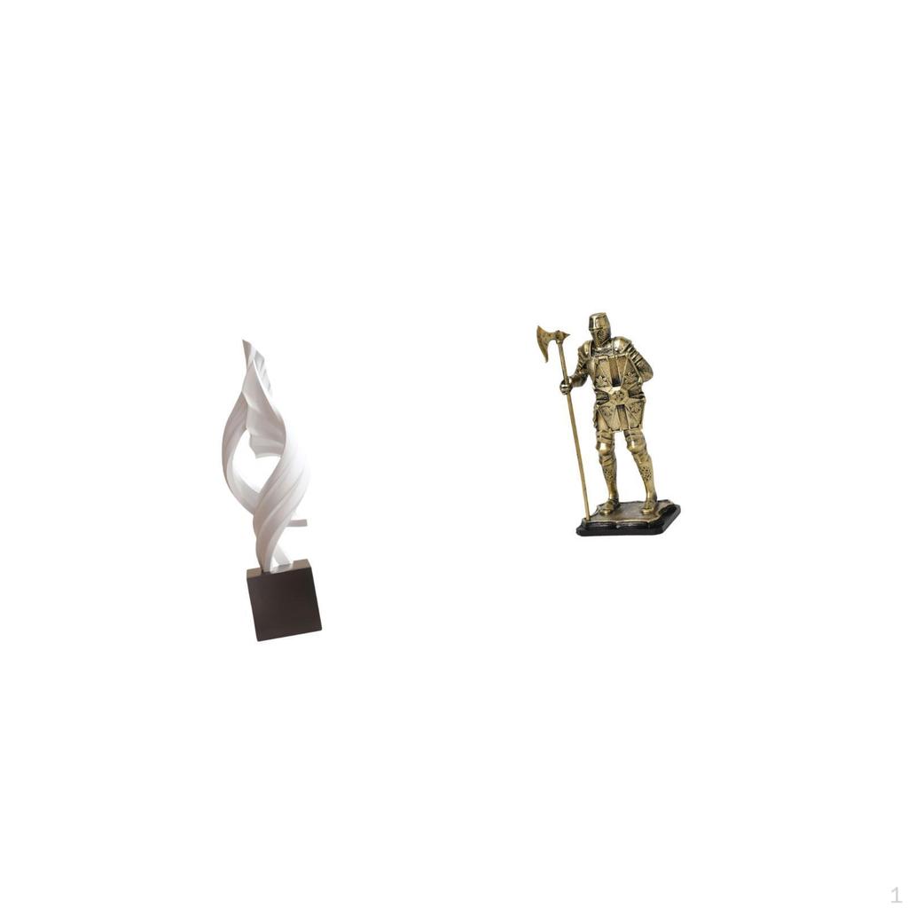 Abstract Art Knight Statue Decorative Figurine Resin Sculpture for House Office Coffee Table