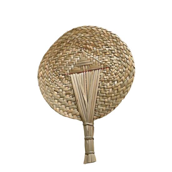 Handmade Weaving Fan Natural Bamboo Raffia Hand Fan Chinese Style Woven Palm Leaf Handheld Fan Summer Cooling Fan Wedding Party Decoration