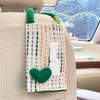 Creative Heart Shape Hanging Backseat Car Tissue Box Multi Functional Tissue Bag