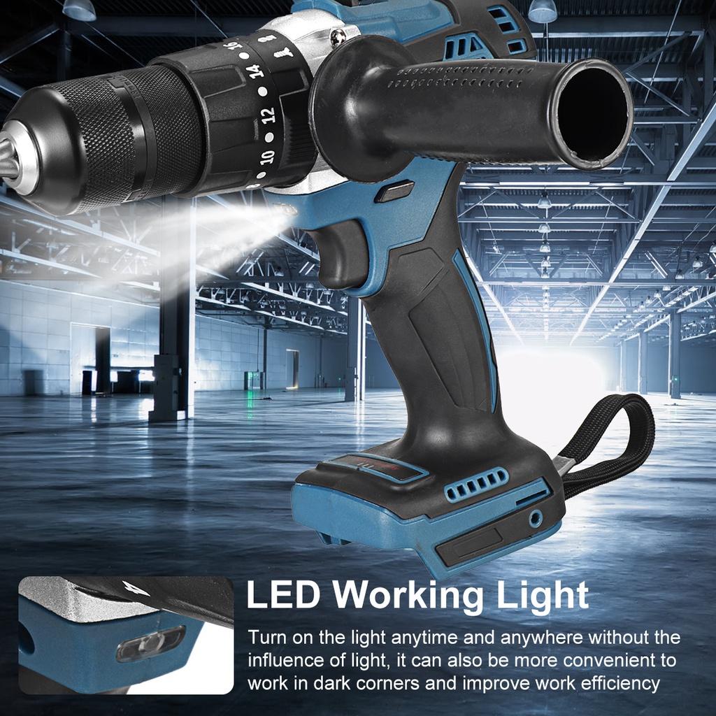 13mm Bürstenlose Elektrische Bohrmaschine Zusatzgriff Akku-Schlagbohrschrauber Elektrowerkzeuge für 18V Makita Akku