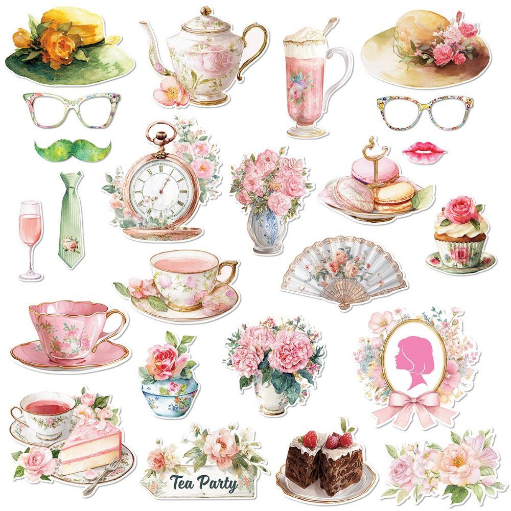 Paper Handheld Photo Props Tea Party Photo Handheld Props Retro Picture Frame Party Accessories