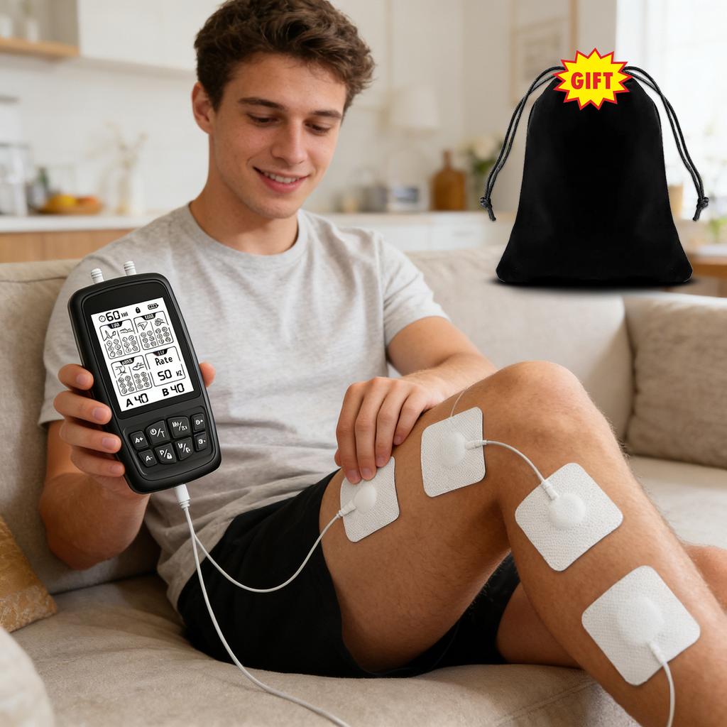 37-Mode TENS Unit EMS Muscle Stimulator , 40 Intensity, Rechargeable, 1-120Hz Frequency, Massager for Neck Back Massage Devices