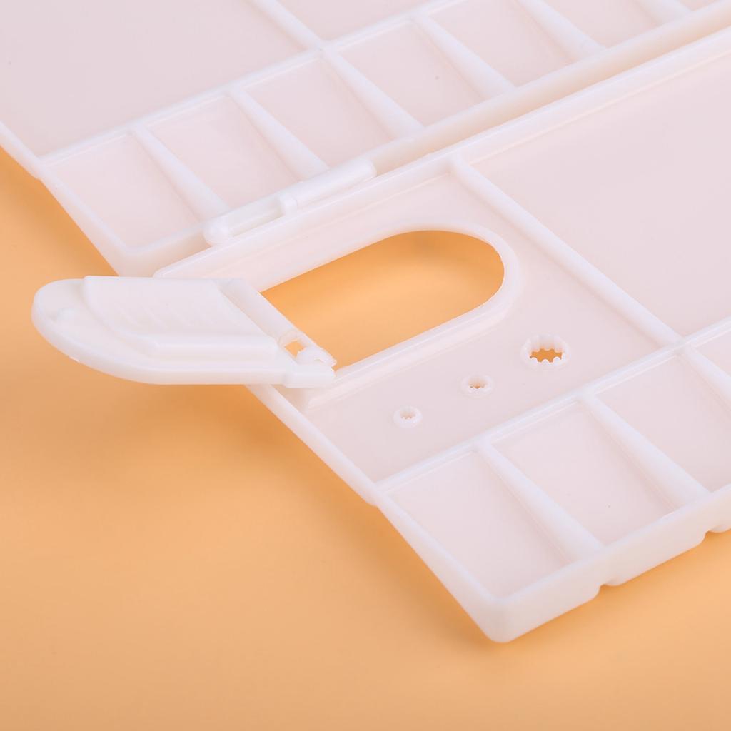 Foldable 24 Grids Artist Square Plastic Palette Paint Tray Watercolor Box Oil Painting Tool