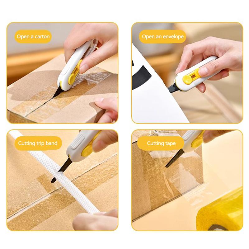 Magnetische Mini-Boxcutter Tragbarer Papiercutter Süßes Klappmesser Taschenmesser Austauschbare Klinge zum Öffnen von Briefumschlägen Kartons