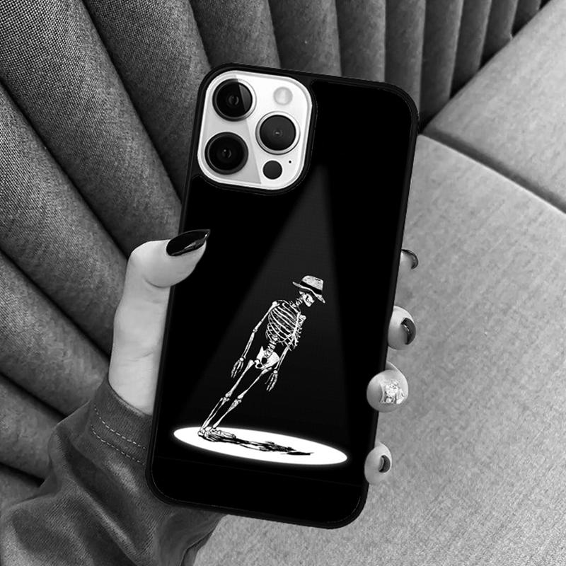 Spooky Skull Funny Dance Skeleton Phone Case For iPhone 17 Air 16 16e 15 13 14 Pro Max 11 12 Plus 2022 MAX Cover