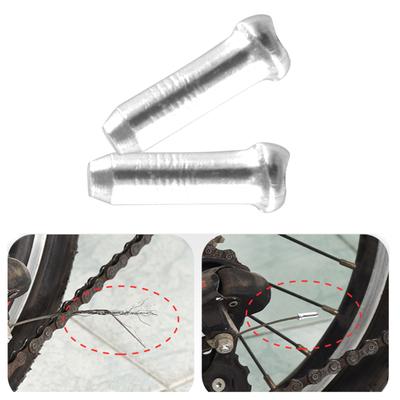 100 Pièces VTT Vélos Embout de Câble de Frein Alliage d'Aluminium Embouts de Frein Crimpés Câble de Frein de Vélo Câbles de Dérailleurs Embout de Câble
