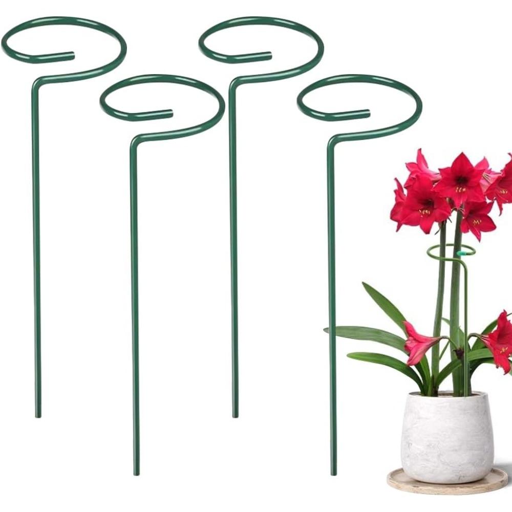 4 Pack Plant Stakes, 16 Inch Plant Support Stakes, Plant Sticks Support, Flower Stakes for Plants Peony, Tomato Seedling, Marigold, Amaryllis, Sapling