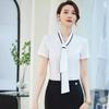 Women's V-Neck Short-Sleeve Chiffon Professional Blouse